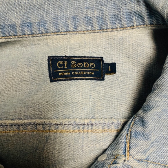 Cropped Denim Vest - Picture 2 of 4